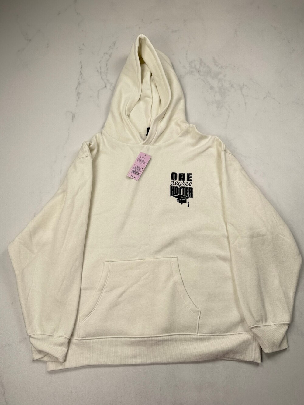 Wild Fable One Degree Hoodie White Modern Streetwear - Mens L